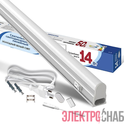 Светильник светодиодный ILED-СПБТ5-1200-14-1260-230-6.5-IP40 14Вт 6500К IP40 1260лм 230В 1200мм Т5 линейный IONICH 1195