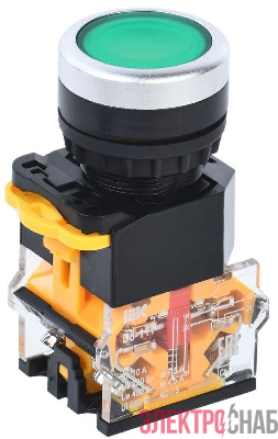 Кнопка D8-11T d22мм 1НО+1НЗ с фиксацией зел. IEK BBT30-11T-3-21-K06