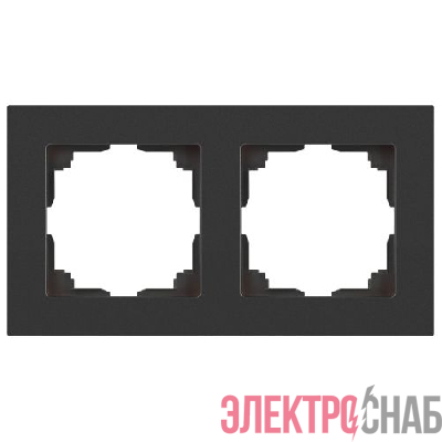 Рамка 2-м СП Accent 6-502-07 графит Intro Б0063773