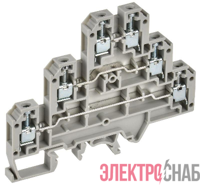 Колодка клеммная CTS-ML 3 ур. 2.5кв.мм сер. IEK YCT13-00-3-K03-002