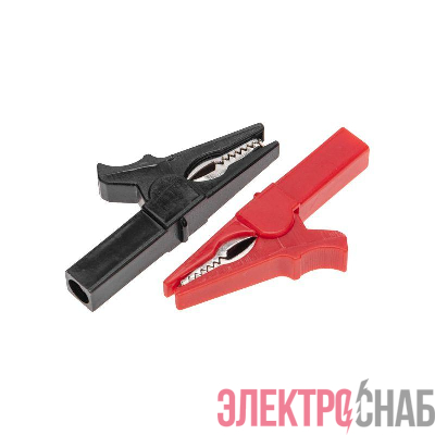 Зажим "крокодил" 15А 53мм гнездо banana для тестера (уп.2шт) Rexant 16-0033