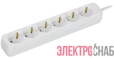 Удлинитель 6х3м 10А У06 ПВС 3х1 бел. UMA IEK UM-YP10-10-06-03-Z-K01