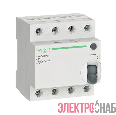 Выключатель дифференциального тока City9 Set 4п 40А 300мА A-S 400В SE C9R87440