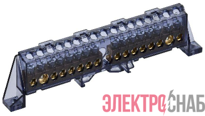 Шина нулевая N в комб. изол. "Стойка" 8х12-8+8-Ч TEKFOR IEK TF-NN20-88-DP-K02