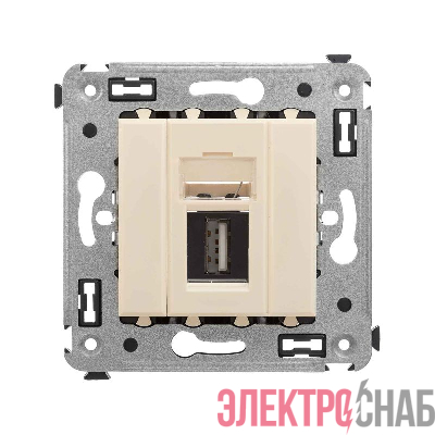 Розетка USB 2.0 1-м СП Avanti &amp;amp;amp;amp;amp;amp;amp;quot;Ванильная дымка&amp;amp;amp;amp;amp;amp;amp;quot; тип А-А DKC 4405403