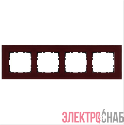 Рамка 4-м G-Glass стекло гранат. JasmartG1004GH