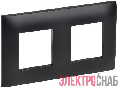 Рамка 2-м SKANDY SK-F02Bl черн. IEK SK-M22-K02