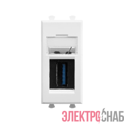Розетка USB 3.0 1мод. Avanti "Белое облако" тип А-А модульная DKC 4400301