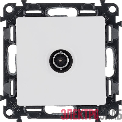 Розетка телевизионная TV 1-м Valena Life 0-2400МГц с топологией "звезда" с лицев. панелью механизм бел. Leg 753451