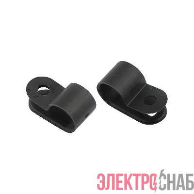 Скоба кабельная под винт 9мм черн. (уп.50шт) Rexant 07-4409-1