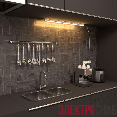 Светильник светодиодный Black 12Вт 3000К IP20 1000лм 170-264В 865х22х36мм ДВО линейный накладной бел. GAUSS 130511112