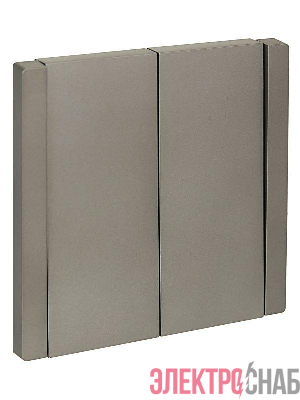 Выключатель проходной 2-кл. СП FORTE&PIANO 10А FP507 сталь IEK FP-V22-0-10-1-K46