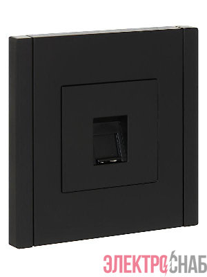 Розетка компьютерная RJ45 кат.5E FORTE&PIANO FP132 черн. IEK FP-K10-1-K02