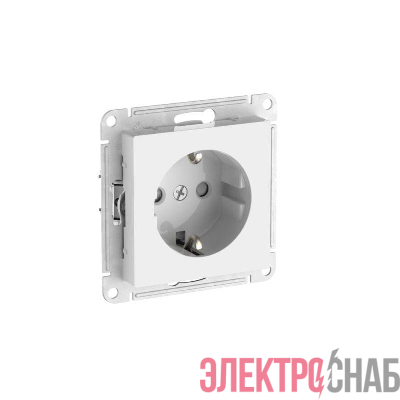 Розетка AtlasDesign 16А с заземл. защ. шторки быстрозажим. клем. механизм бел. SE ATN000145S