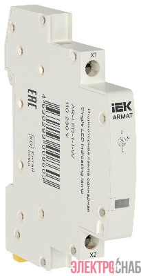 Лампа индикаторная одинарная LED 110-230В AC бел. ARMAT IEK AR-LED-1-1-W