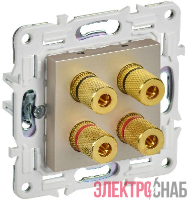 Аудиорозетка 4-м SKANDY SK-A01Sh шампань IEK SK-S40-K37