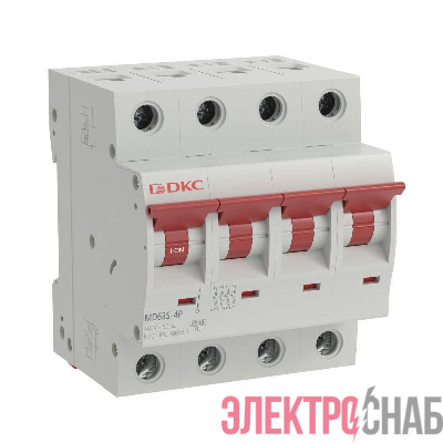 Выключатель автоматический модульный 4п C 2А 4.5кА YON max MD63S YON MD63S-4PC2