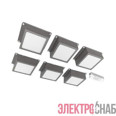 Светильник светодиодный PPL 089/G OPAL 42Вт 4000К IP40 6х(89х89х40мм) GREY ДВО/ДПО домино в потолок Грильято (комплект 6шт) Pro JazzWay 5060159