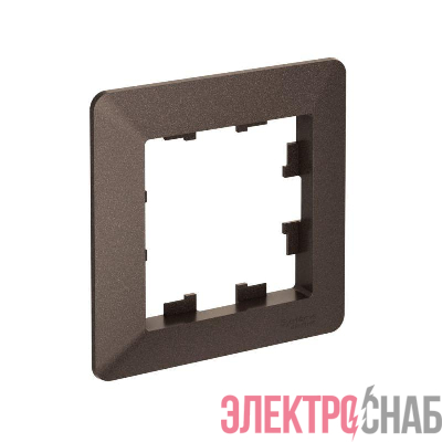 Рамка 1-м AtlasDesign Air мокко/дым. черн. SE ATN220601