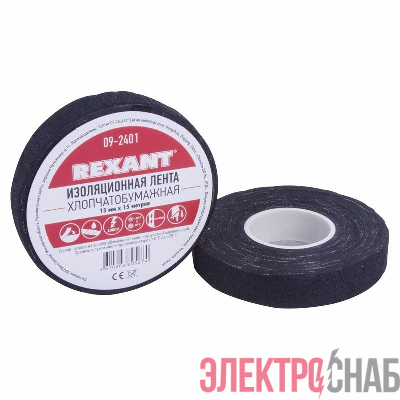 Изолента х/б 18мм (рул.15м) REXANT 09-2401