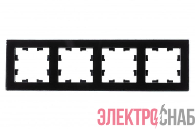 Рамка 4-м AtlasDesign Nature стекло черн. SE ATN321004