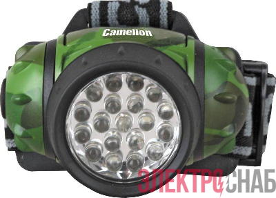 Фонарь налобный LED 5313-19F 4ML (19LED 4 режима; 3хR03 в комплекте; камуфляж) Camelion 7538