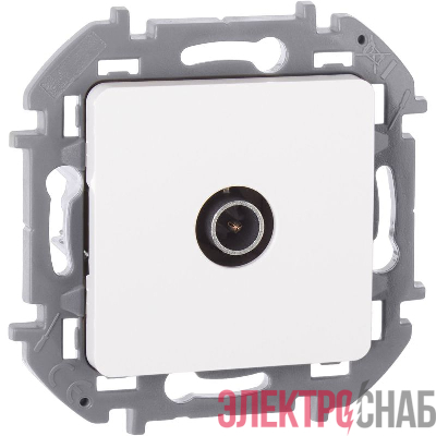 Розетка телевизионная TV Inspiria 2дБ 0-2400мГц с топологией "звезда" механизм бел. IEK 673850