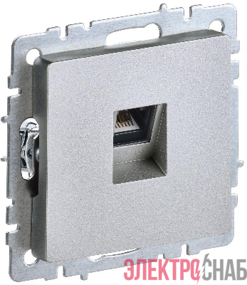 Розетка компьютерная СП RJ45 кат.5E BRITE РК10-БрА механизм алюм. IEK BR-K10-1-K47
