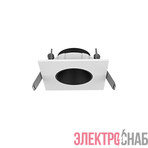 Рамка для модульного светильника Hottel 02 квадратная с круглым отверстием встраив. 65х24 (м. о. 52мм) черн. рефлектор VARTON V4-R0-00.0101.HT0-0003