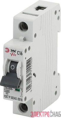 Выключатель автоматический модульный Pro NO-902-186 ВА47-63 1P 63А кривая C (12/180/3780) ЭРА Б0036870