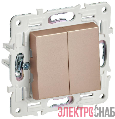 Выключатель проходной 2-кл. SKANDY 10А SK-V05Sa песочн. IEK SK-V22-0-10-K98