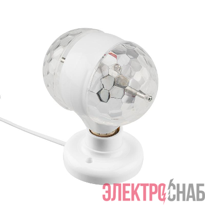 Диско-лампа светодиодная двойная Е27 подставка с цоколем Е27 в комплекте 230В NEON-NIGHT 601-250
