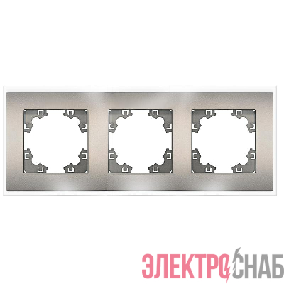 Рамка 3-м Афина стеклянная мокко UNIVersal 2286