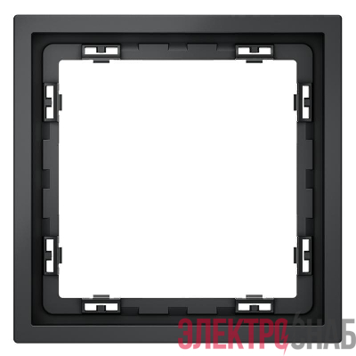 Рамка 1-м S70 пластик. графит Voltum VLS100107