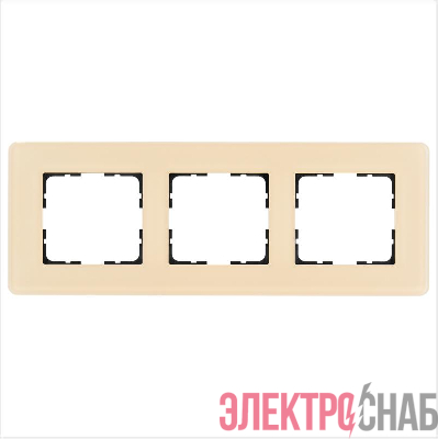 Рамка 3-м G-Glass закругленная стекло матов. тауп Jasmart G1003GT-RM