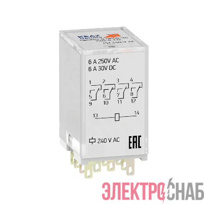Реле промежуточное OptiRel G RP55-34-240-6-CO/TIL КЭАЗ 281117