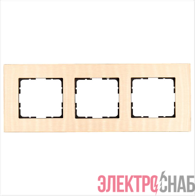 Рамка 3-м G-Metal метал. алюм. шампань Champagne Gold Jasmart G1003AG