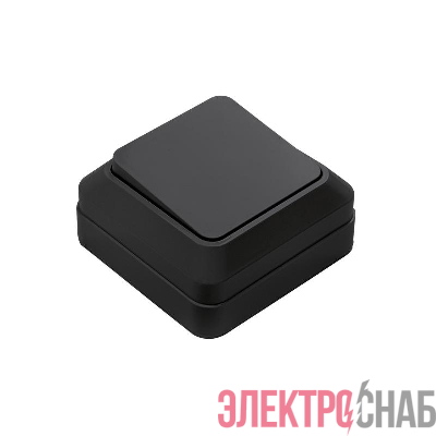 Выключатель 1-кл. BOLLETO накладной 7021B черн. IN HOME 4690612061016