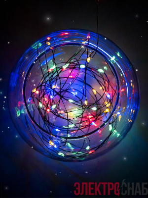 Гирлянда &amp;quot;Роса&amp;quot; DC-G06-120M 120 RGB microLED 12.1м. 8реж. 3хAA ФАZА 5059610