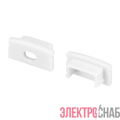 Заглушка LINE-1708 с отверстием WHITE пластик (комплект) Arlight 044235