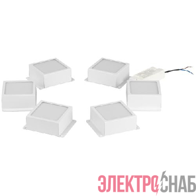 Светильник светодиодный SPO-646-3-4K-W6 36Вт 4000К 3420лм грильято 100х100 домино компл. 6 кубиков и драйвер бел. Эра Б0063062