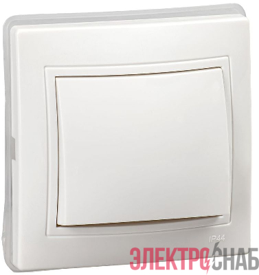 Выключатель 1-кл. СП Кварта ВС10-1-0-КБ-44 10А IP44 бел. GENERICA KV-V10-10-44-K01