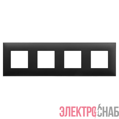 Рамка 4-м 8мод. Avanti "Черный матовый" DKC 4412908