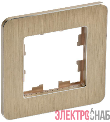 Рамка 1-м BRITE РУ-1-1-Бр метал. шампань RE AL IEK BR-M12-M-21-K37
