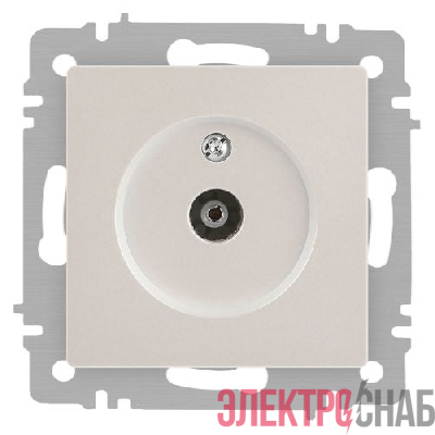Розетка телевизионная одиночная TV СП Accent 6-301-06 IP20 перламутр. Intro Б0063613