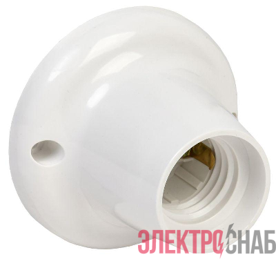Патрон потолочный Е27 пластик. бел. IEK EPP12-04-01-K01