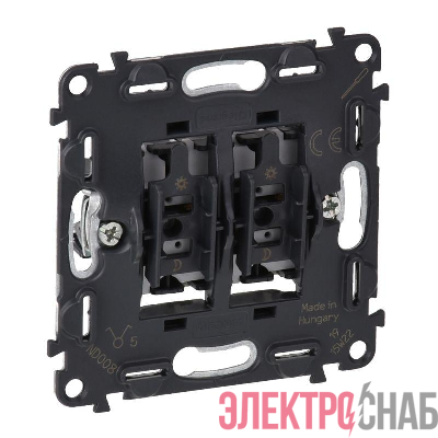 Выключатель 2-кл. СП Valena In'matic 10А IP20 250В безвинтов. зажимы механизм сер. Leg 752005