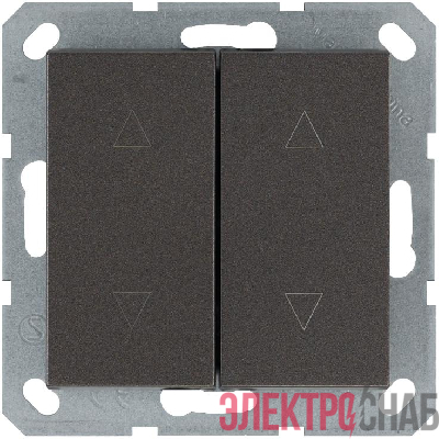 Выключатель для жалюзи 2-кл. 10А IP20 механизм мокко Jasmart G3028Z