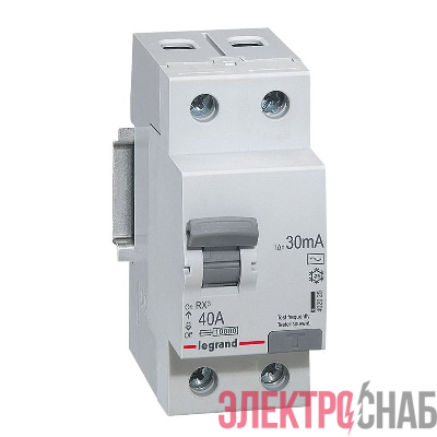 Выключатель дифференциального тока (УЗО) 2п 40А 30мА тип AC RX3 ИЭК Leg 402025