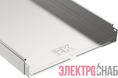 Лоток листовой неперфорированный 400х80 L3000 сталь 1мм IEK CLN10-080-400-3